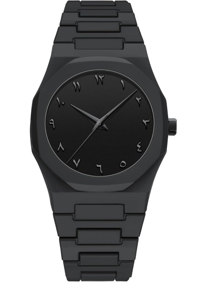 NIBOSI Men's Business Watches Analog Minimalism Dial Octagon Watches for Men Business Waterproof Dress Wrist Watch Black Plastic Strap - Image 1