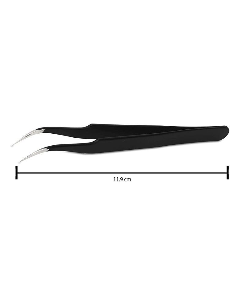 Greta Tweezer Multipurpose Tweezer Set Eyelash Extensions Nail Art, Manicure Tool, False Eye Lashes Black Q45 - Image 2