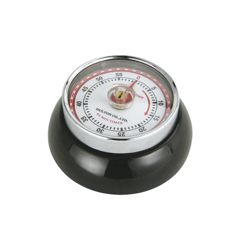 Zassenhaus Zassenhaus Magnetic Retro Kitchen Timer Classic Mechanical Cooking Timer Black 