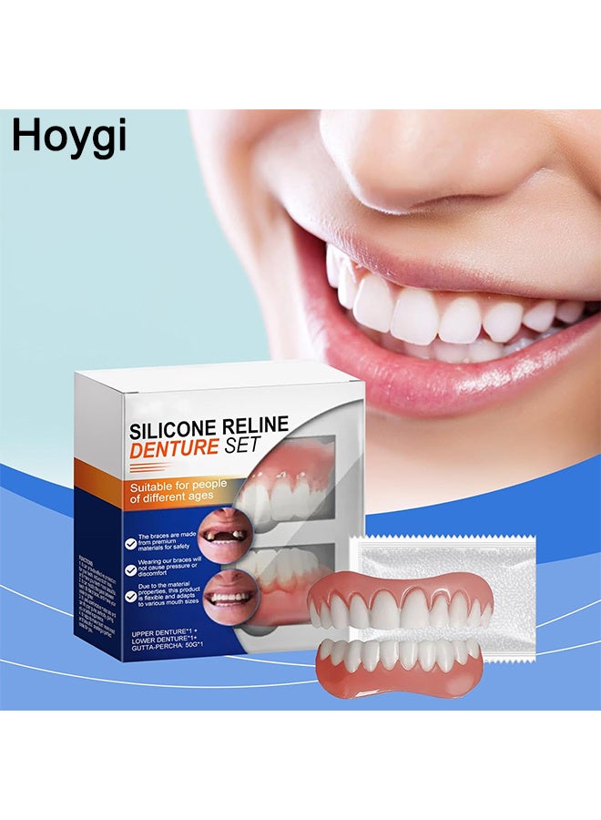 Hoygi Silicone Reline Denture Set, Denture Silicone Reline Kit For Dentures, Soft Denture Reline Kit For Men And Women, Unisex Denture Reline Kit Is Suitable For Securing Upper And Lower Dentures (1PCS) - Image 2