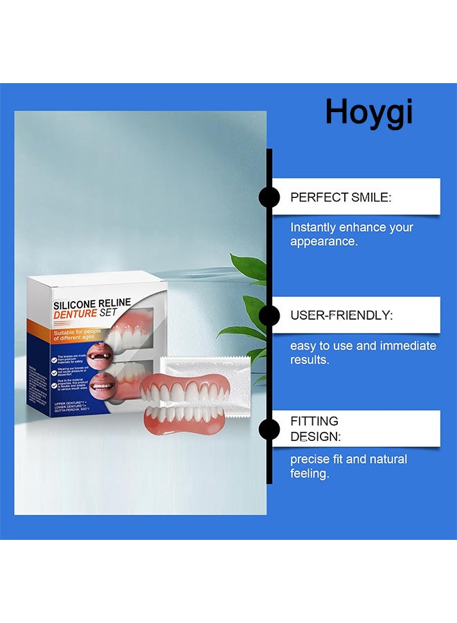 Hoygi Silicone Reline Denture Set, Denture Silicone Reline Kit For Dentures, Soft Denture Reline Kit For Men And Women, Unisex Denture Reline Kit Is Suitable For Securing Upper And Lower Dentures (1PCS) - Image 4