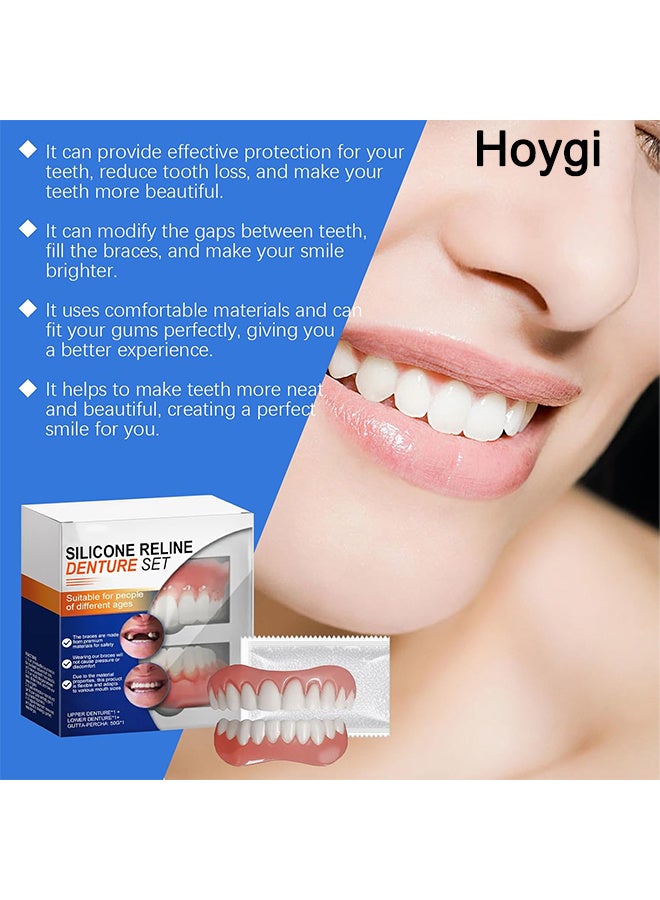Hoygi Silicone Reline Denture Set, Denture Silicone Reline Kit For Dentures, Soft Denture Reline Kit For Men And Women, Unisex Denture Reline Kit Is Suitable For Securing Upper And Lower Dentures (1PCS) - Image 5