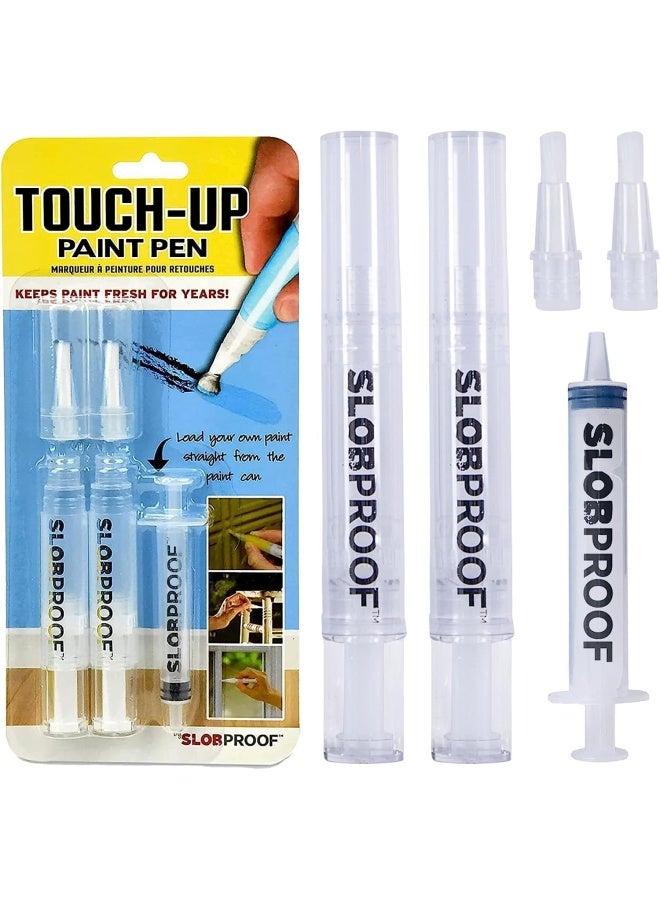 Slobproof  Touch-Up Paint Pen   Fillable Paint Brush Pens for Interior Paint Touch Ups to Drywall  Cabinets & Furniture   Store House Paint  Wall Paint & Wood Paint Fresh Inside for 7 Years  3-Pack  - Image 1