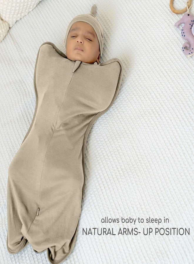 Cocoon Care Knitted Bamboo Cotton Arms Up Swaddle Sleeping Pod for Baby | Swaddle Pod for New Born Baby | 1-3 Months - Image 4