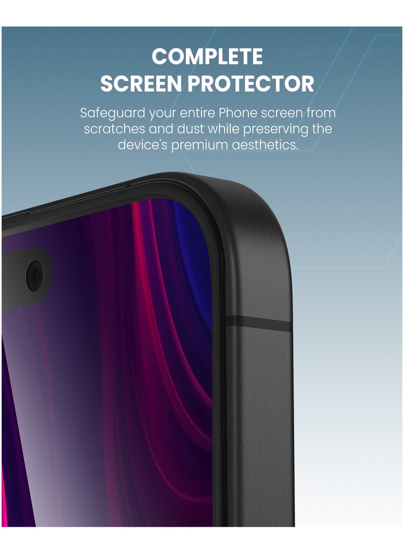 Moxedo - Moxedo Ultra Shield Tempered Glass Screen Protector HD Clear 9H Hardness Full Coverage with Auto-Align Easy Applicator for iPhone 15 6.1 inch - Image 1