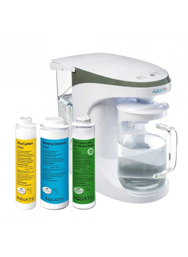 AQUA TRU AquaTru Carafe Alkaline Mineral Boost | Countertop Water Purifier for PFAS & Other Contaminants Exclusive 4-Stage Ultra Reverse Osmosis Technology (No Plumbing/Installation Required) BPA Free  - Image 1