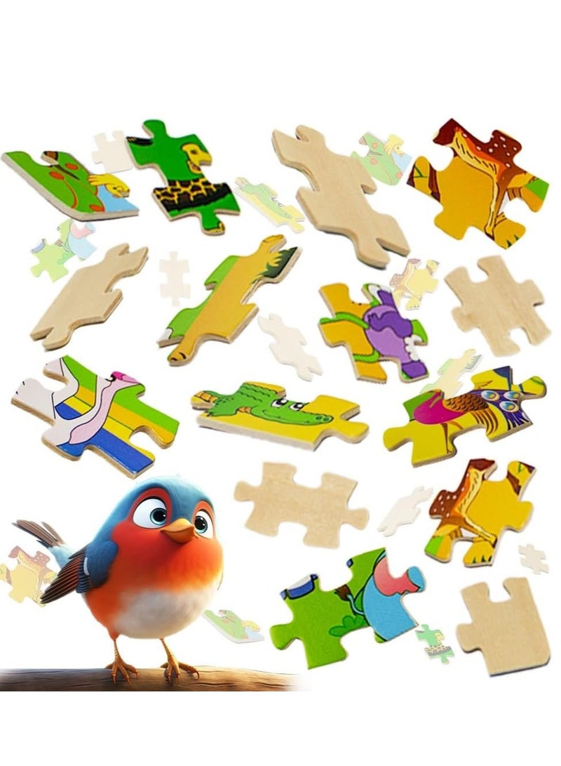 UKR Jungle Theme Wooden Jigsaw Puzzle – Assorted Puzzle Games for Kids | Educational Toy for Critical Thinking & Problem-Solving | Fun Cognitive Development Puzzle for Children - Image 4