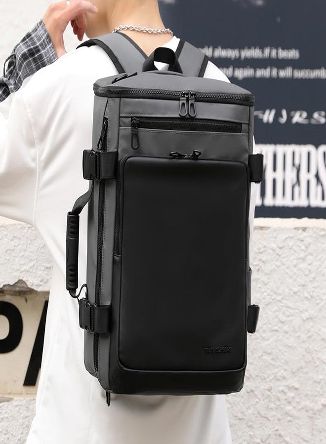 ristoss Mustang backpack Polyurethane Zipper Closure Type with 35 Liter Capacity Bag_1051_Grey - Image 5