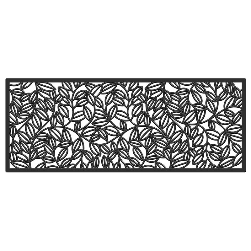 Calloway Mills AZ103752248 Lilac Vine Rubber Doormat, 22" x 48", Black - Image 1