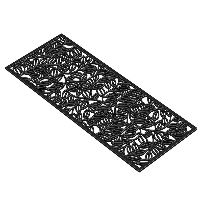 Calloway Mills AZ103752248 Lilac Vine Rubber Doormat, 22" x 48", Black - Image 2