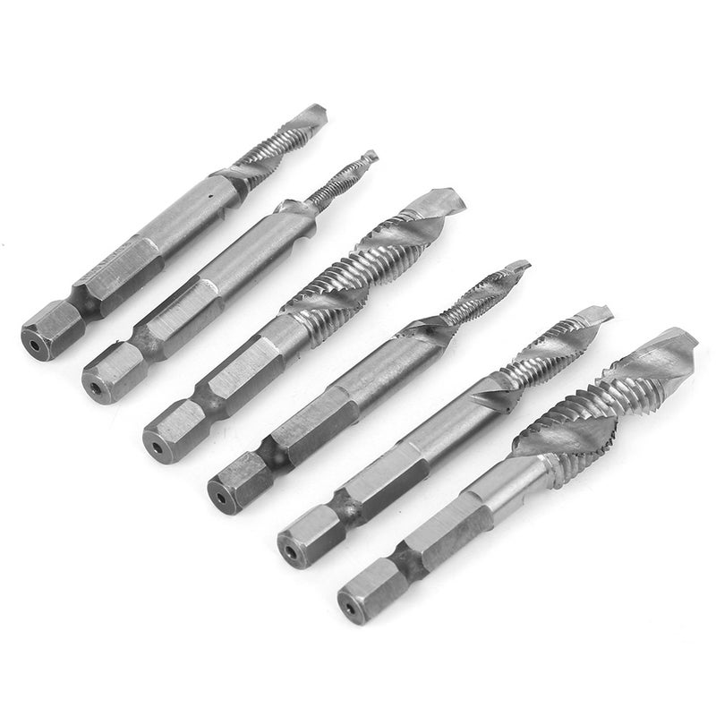 6PCs Hex Shank Screw Tap Drilling Tapping Tools Metric Industrial Accessory for Screw Machine6PC Metric 4341 Composite Tap - Image 4