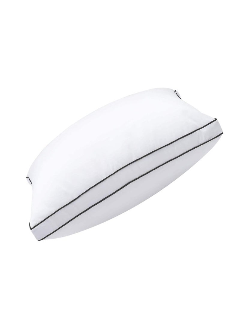 Blueberry Soft Cotton Hotel Pillow Double Black Piping Microfiber 50x70cm Made in Uae  - Image 1