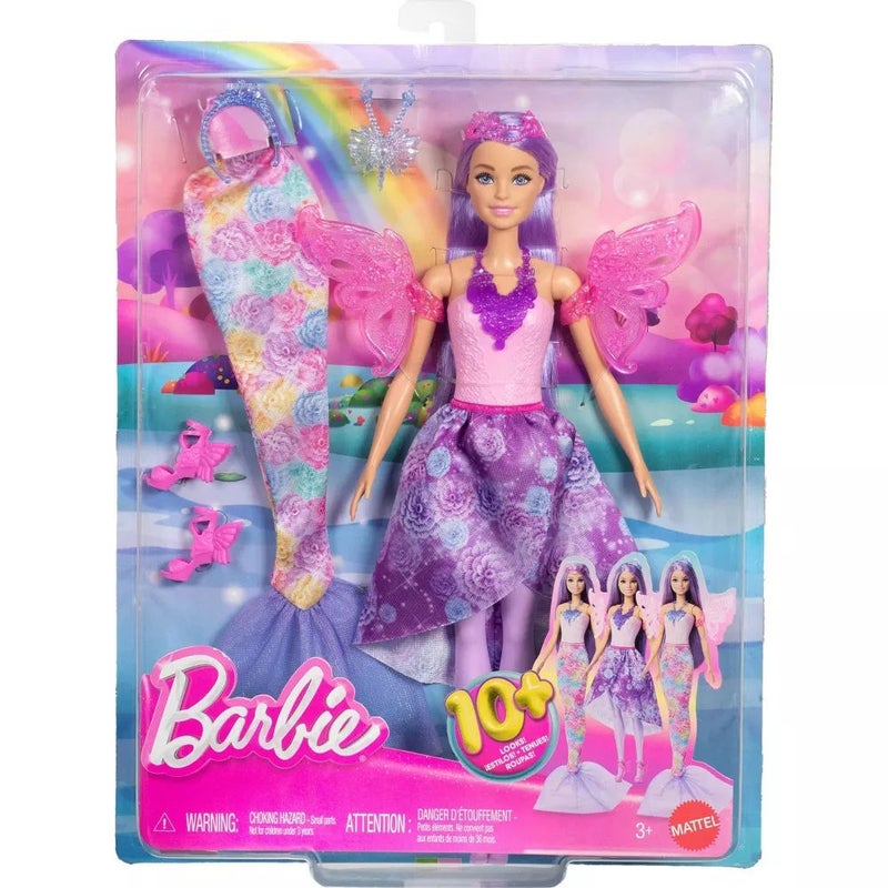 Barbie Fantasy Fashion Pack with Mermaid Tail, Fairy Wings, & Necklaces - Image 1
