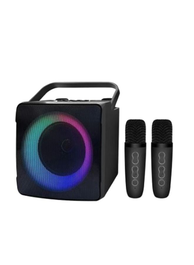 SDRD Portable Bluetooth Speaker Dual Wireless Microphone Live TV FM Radio TF Card USB Subwoofer Music Center Audio Sd508 - Image 1