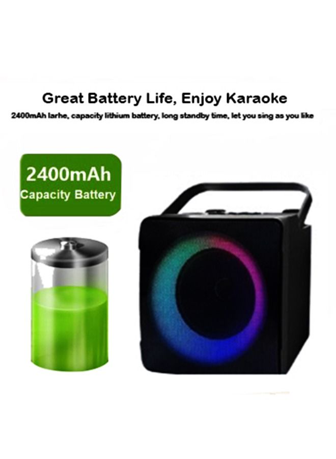 SDRD Portable Bluetooth Speaker Dual Wireless Microphone Live TV FM Radio TF Card USB Subwoofer Music Center Audio Sd508 - Image 2