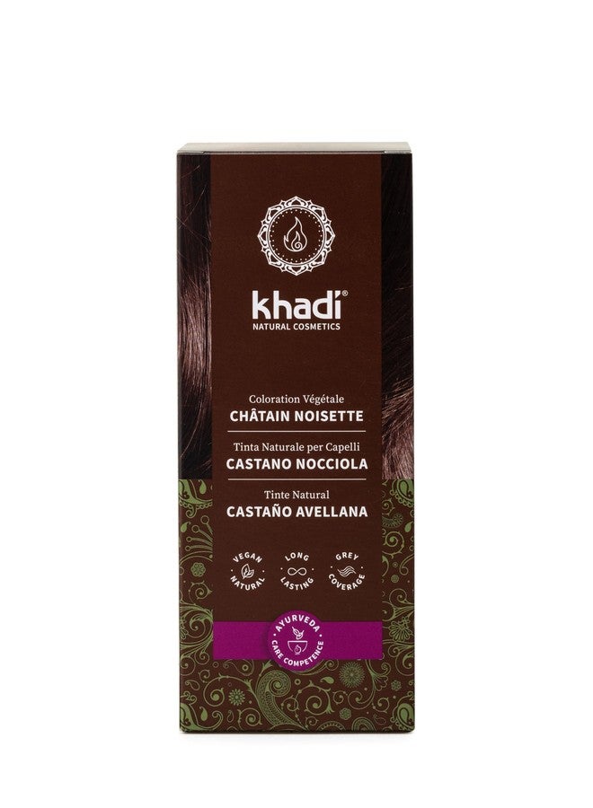 كادي صبغة شعر طبيعية من خادي أيورفيدا، عشبية 100%، نباتية، خالية من مادة PPD والمواد الكيميائية، مستحضرات تجميل طبيعية معتمدة لشعر صحي (لون البندق الطبيعي، عبوة واحدة (1 × 3.5 أونصة)) - Image 2