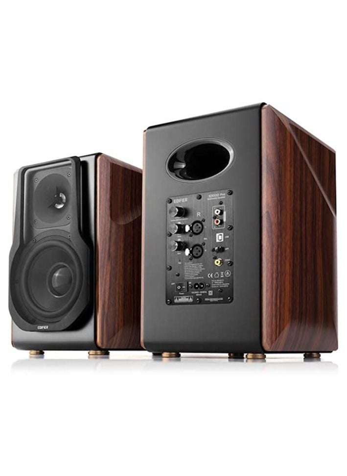 EDIFIER - Edifier S3000 Pro Wireless Studio Quality Speaker BT Brown - Image 1