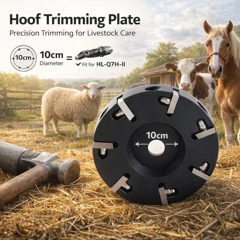 Hoof Trimming Disc, Alloy Livestock Cutter for Cattle Sheep Horses, 10cm Diameter - Durable Alloy Material, Easy Operation, Livestock Hoof Repair - Image 2