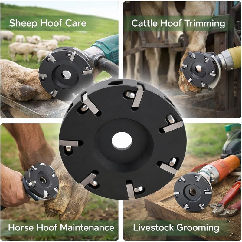 Hoof Trimming Disc, Alloy Livestock Cutter for Cattle Sheep Horses, 10cm Diameter - Durable Alloy Material, Easy Operation, Livestock Hoof Repair - Image 4