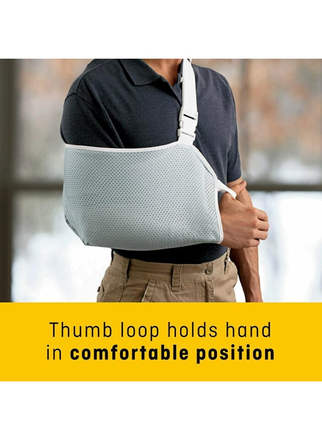 FUTURO حمالة ذراع قابلة للتعديل، 1 وحدة/عبوة لون رمادي/أبيض 46204Enr تساعد في دعم وزن الذراع دعم خفيف دعم الذراع - Image 3