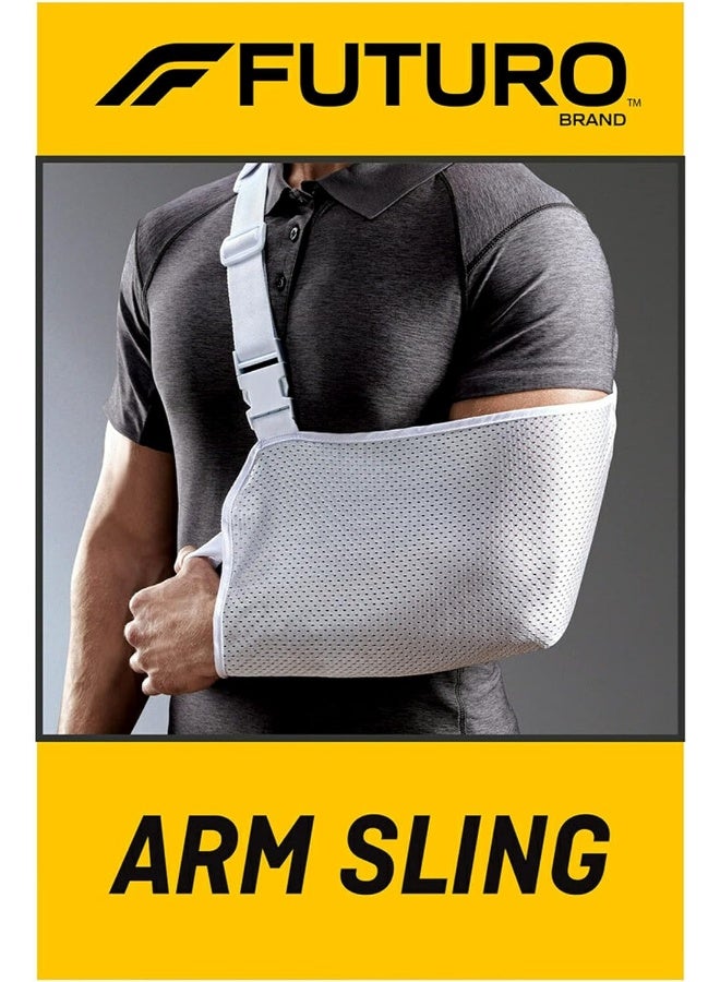 FUTURO حمالة ذراع قابلة للتعديل، 1 وحدة/عبوة لون رمادي/أبيض 46204Enr تساعد في دعم وزن الذراع دعم خفيف دعم الذراع - Image 2