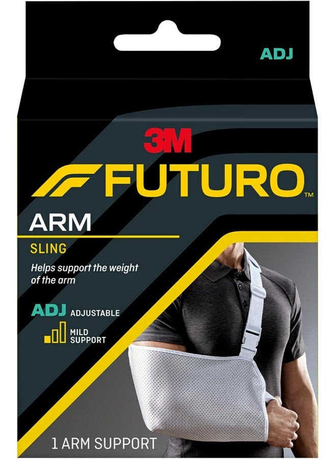 FUTURO حمالة ذراع قابلة للتعديل، 1 وحدة/عبوة لون رمادي/أبيض 46204Enr تساعد في دعم وزن الذراع دعم خفيف دعم الذراع - Image 1