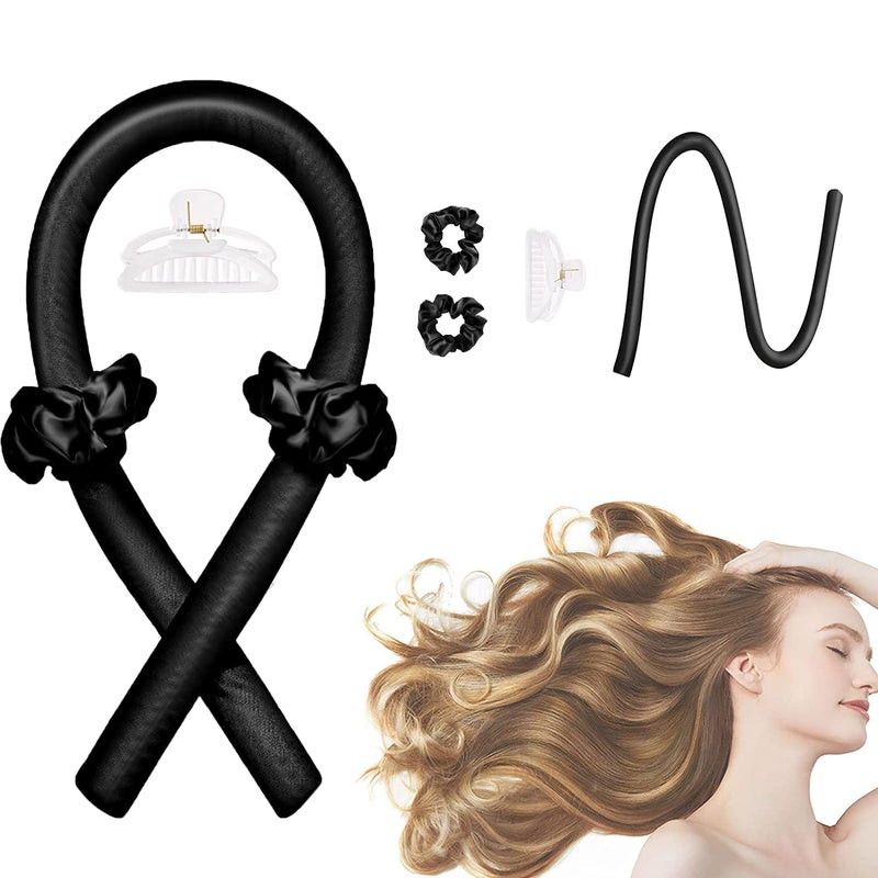 CORATED No Heat Curlers, Heatless Curls for Long Hair, Heatless Curling Rod Headband You Can Sleep In, Silk DIY Hair Styling Tools Kit - Image 1