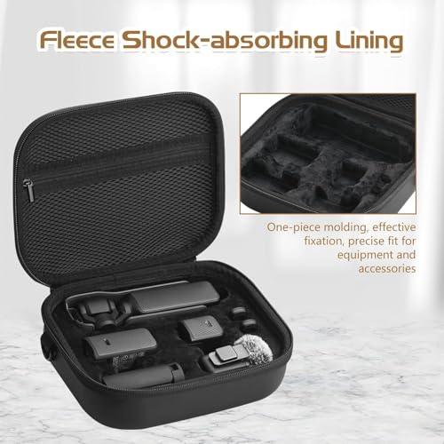 Careflection Carrying Case for DJI Osmo Pocket 3, Portable PU Storage Protective Bag Travel Box for DJI Osmo Pocket 3 Creator Combo Accessories - Image 4
