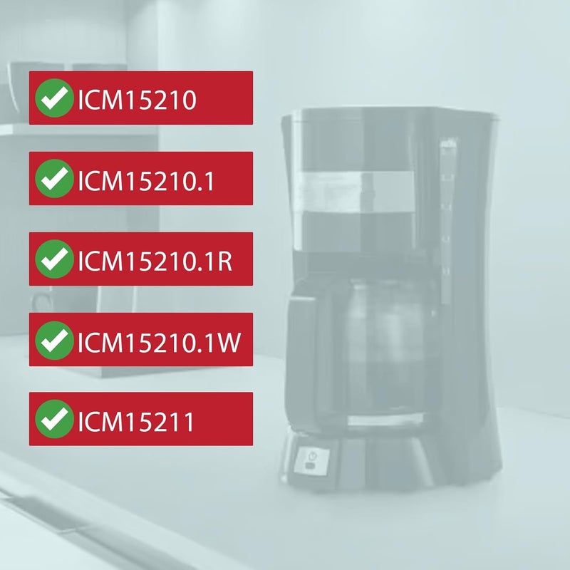 سبيرز تو جو إبريق زجاجي من لآلة القهوة المصفاة De'Longhi ICM15210 ICM15210.1 (10 أكواب) - Image 2