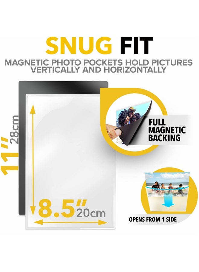 X-bet MAGNET - Magnetic Picture Frames Picture Magnets For Refrigerator Magnetic Picture Frame Set Magnet Photo Frames For Fridge Magnetic Photo Pocket (8.5X11 5 Pcs) - Image 1