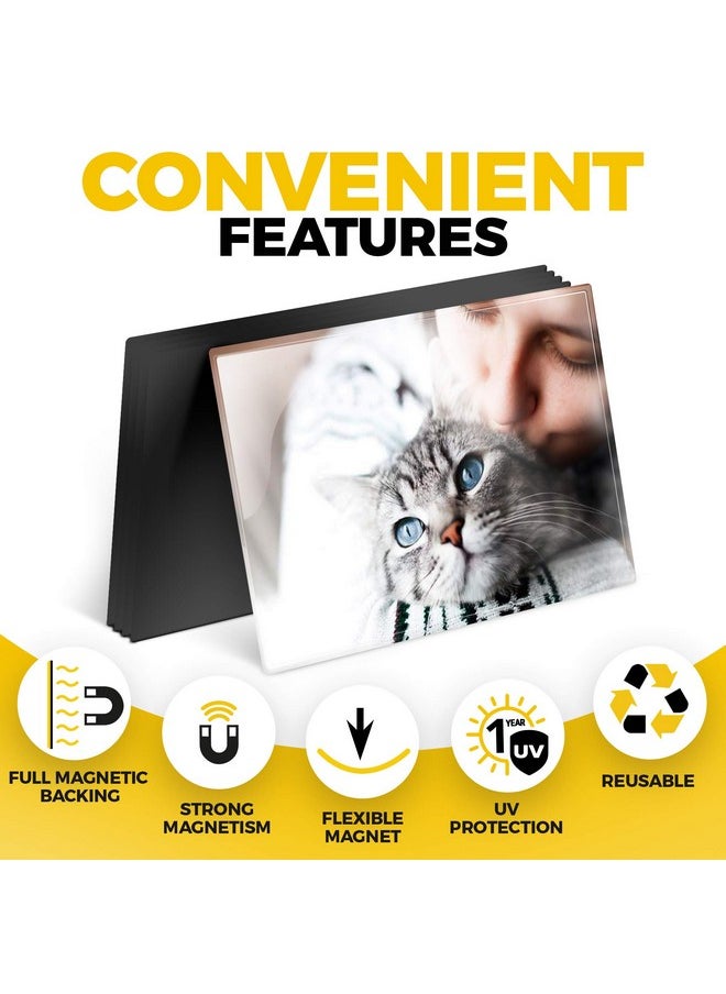 X-bet MAGNET - Magnetic Picture Frames Picture Magnets For Refrigerator Magnetic Picture Frame Set Magnet Photo Frames For Fridge Magnetic Photo Pocket (8.5X11 5 Pcs) - Image 1