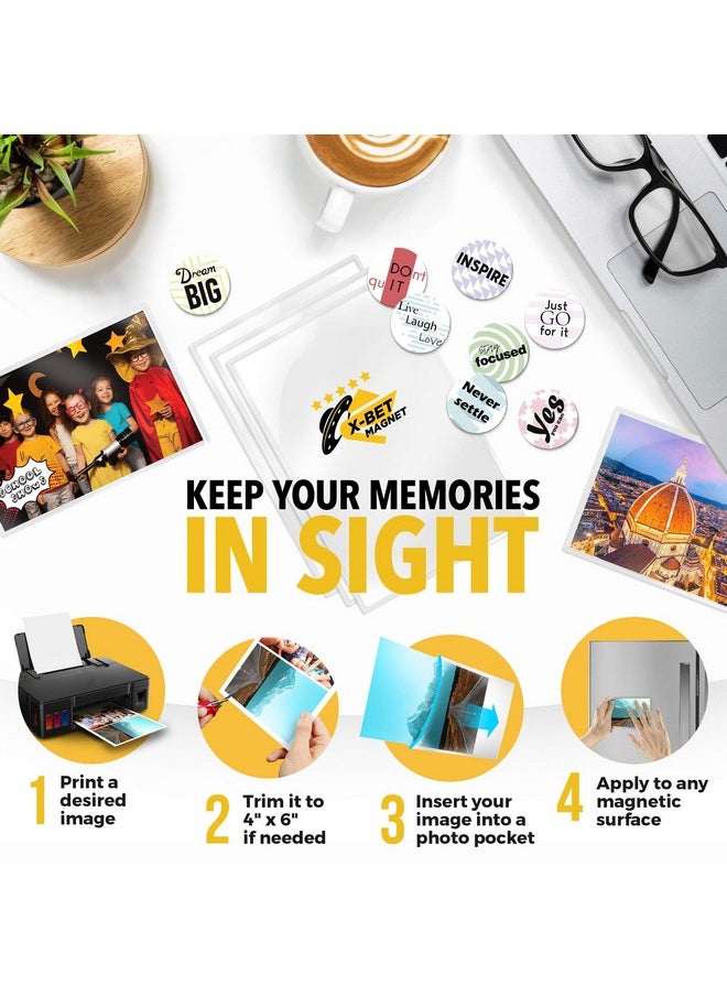 X-bet MAGNET - Magnetic Picture Frames Picture Magnets For Refrigerator Magnetic Picture Frame Set Magnet Photo Frames For Fridge Magnetic Photo Pocket (8.5X11 5 Pcs) - Image 1