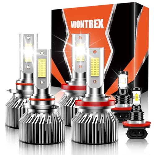 VIONTREX Driving Light Bulbs Combo Pack Fit For Honda Accord 2013 2014 2015 High Low Beam Fog Light Bulbs Set Plug and Play6500K White Car Lamp Bulb KitIP68 Pack6 - Image 1