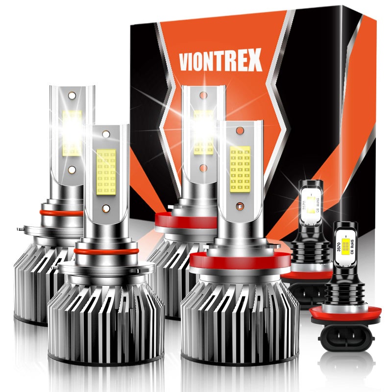 VIONTREX Driving Light Bulbs Combo Pack Fit For Honda Accord 2013 2014 2015 High Low Beam Fog Light Bulbs Set Plug and Play6500K White Car Lamp Bulb KitIP68 Pack6 - Image 2