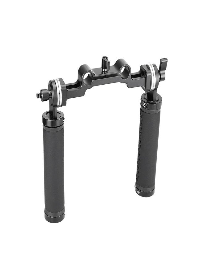 SZRIG Rosette Handgrips Rubber Handheld Handle with Dual 15mm Railblock for DLSR Camera Shoulder Mount Rig - Image 4