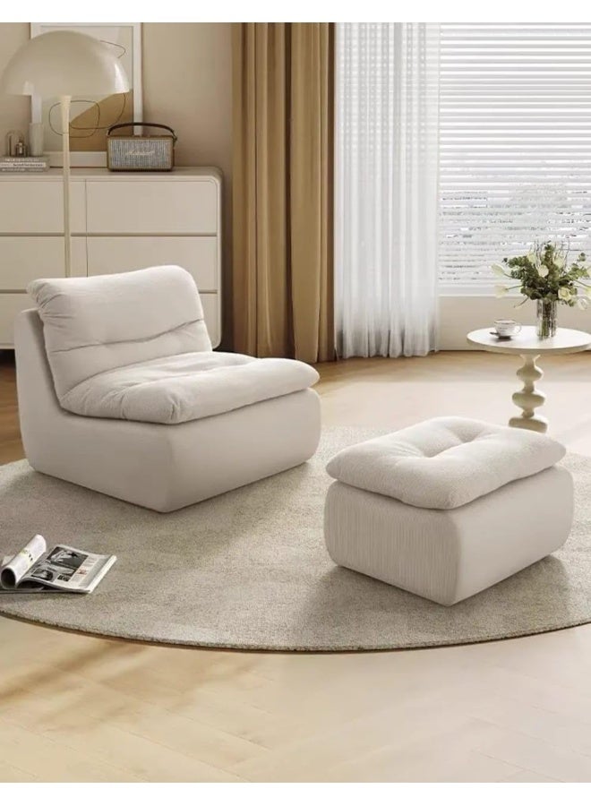 Comfortable Single Couch with Ottoman - Image 1