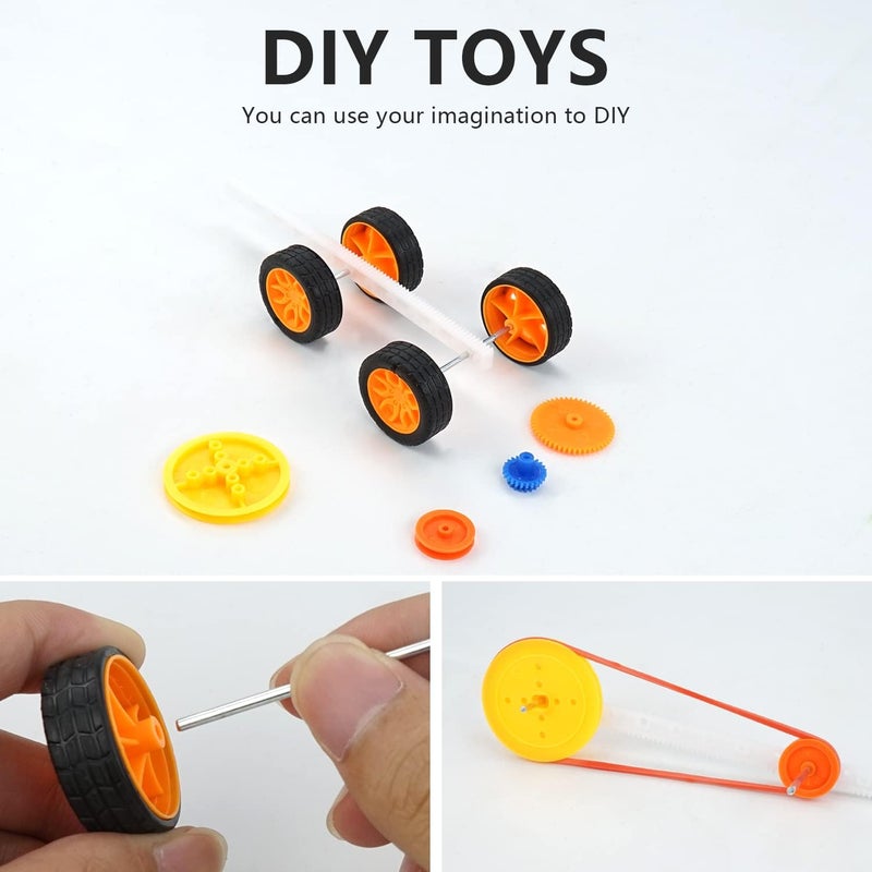 TORMEN Plastic Gear Package Kit, DIY Gear Assortment Accessories Set for Toy Motor Car Robot Various Gear (78 Pcs), T-WQ02-A - Image 3