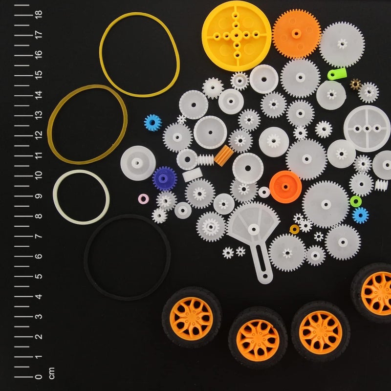 TORMEN Plastic Gear Package Kit, DIY Gear Assortment Accessories Set for Toy Motor Car Robot Various Gear (78 Pcs), T-WQ02-A - Image 2