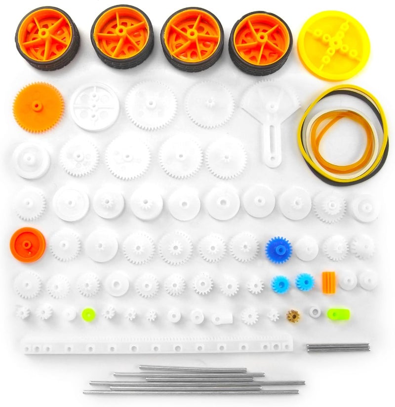 TORMEN Plastic Gear Package Kit, DIY Gear Assortment Accessories Set for Toy Motor Car Robot Various Gear (78 Pcs), T-WQ02-A - Image 1