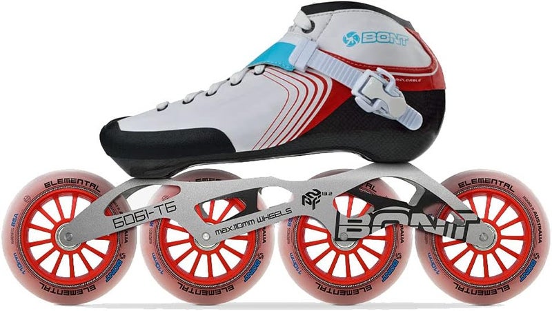 Bont GT4 Inline Speed Skates - Carbon Composite Racing Boots with 6061 T6 Aluminum Frame and Elemental 85A Wheels - Image 2