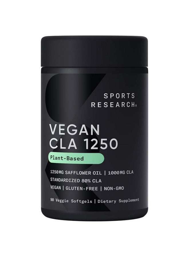 Vegan Cla 1250 90 Veggie Softgels; Nonstimulating Conjugated Linoleic Acid (Cla); Gluten Free Nongmo Verified