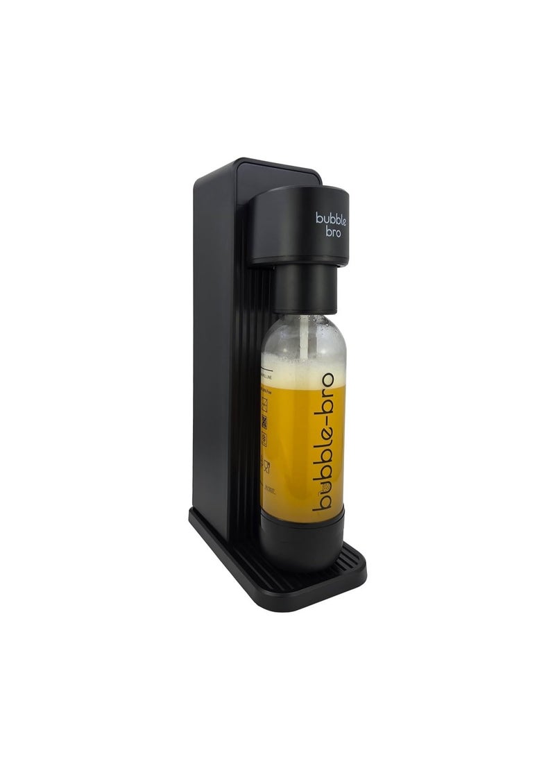 bubble-bro Versa Soda Maker Family Pack - with 2 x 60L CO2 Cylinders, 1 x additional 1L bottle & 2 x 500ml bottles - carbonate any drink (Black) - Image 2