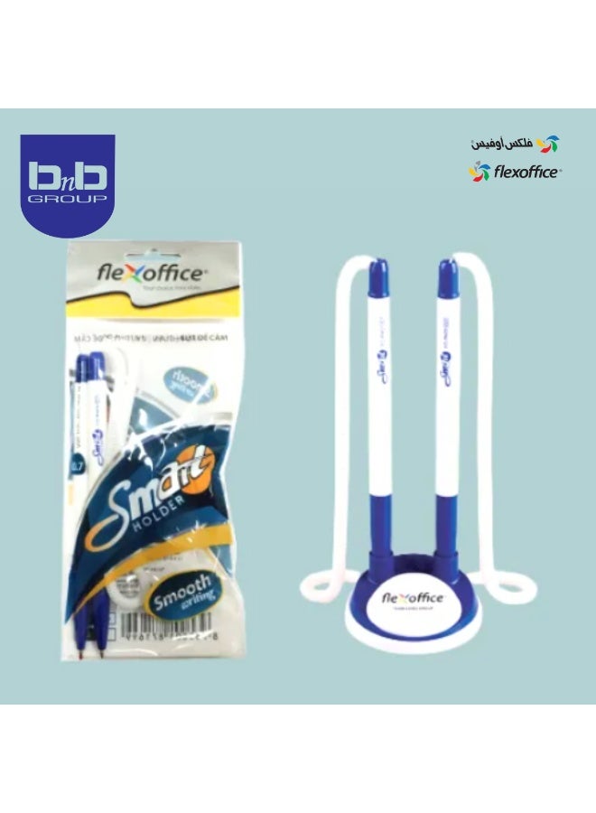FLEXOFFICE Ballpen (Flex Office) 2pcs With Holder,Convenient Holder,Smooth Writing. - Image 1