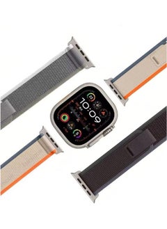 ماركة غير محددة (عبوة من 3 قطع) حزام ساعة Trail Loop لساعة Apple Watch Ultra 1/2 49 مم 46 مم 45 مم 44 مم 42 مم مصنوع من النايلون القابل للتهوية ومتوافق مع iWatch Series 10 9 8 7 6 5 4 3 2 1 SE  - Image 2