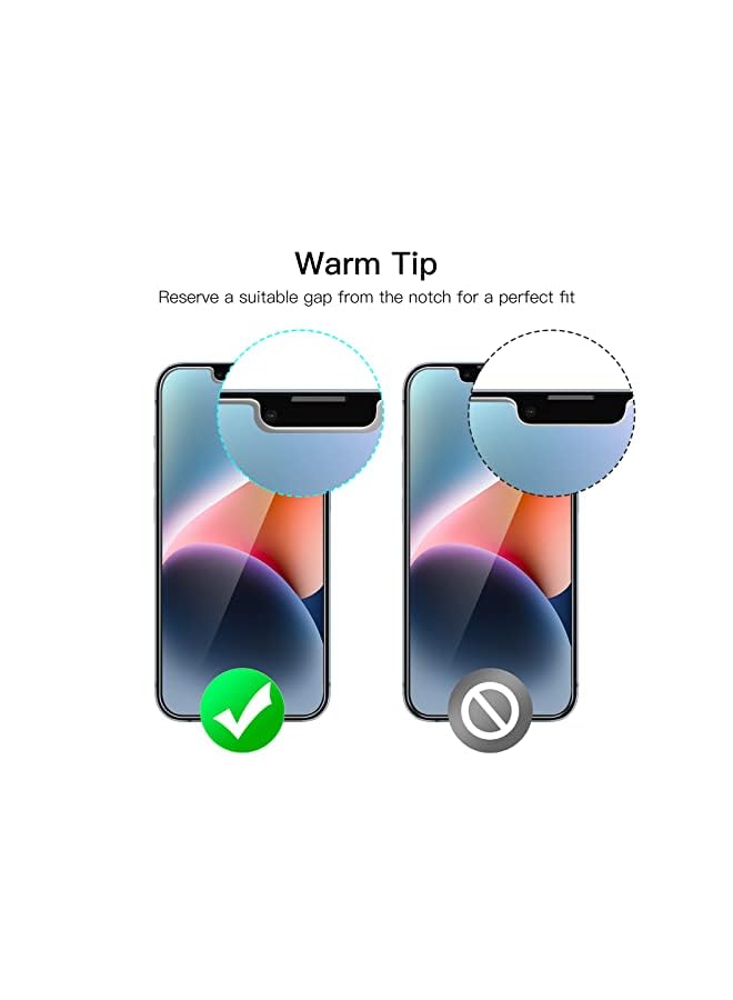 Jetech Screen Protector For Iphone 14 6.1-Inch, Tempered Glass Film, 3-Pack - Image 3