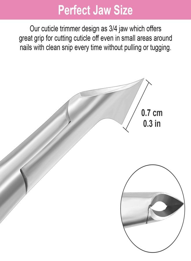 سي جي بي إي مقص أظافر CGBE ذو فكين 3/4 حاد للغاية، مصنوع من الفولاذ المقاوم للصدأ، أداة لإزالة الجلد الميت، أداة للعناية بالأظافر (وردي) - Image 3