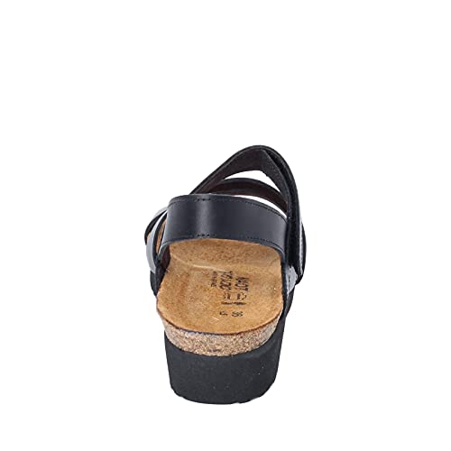 NAOT Kayla Women's Sandals – 3-Strap Support with Backstrap, Cork-Latex Footbed, Arch Support – Comfortable for All-Day Walking Black Matte Leather 9-9.5 N-M US - Image 5