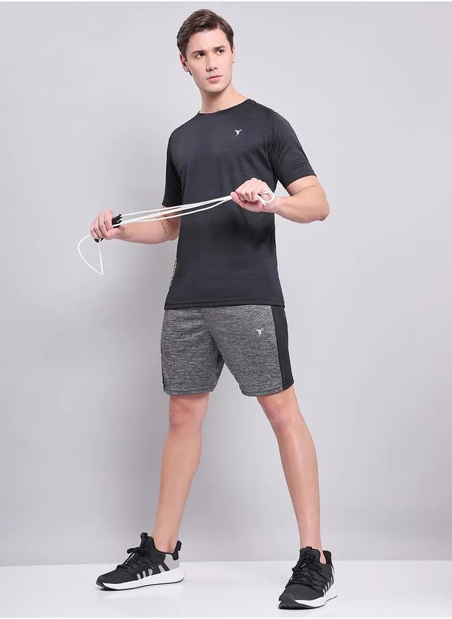 Technosport Melange Shorts with Zip Pocket by Styli