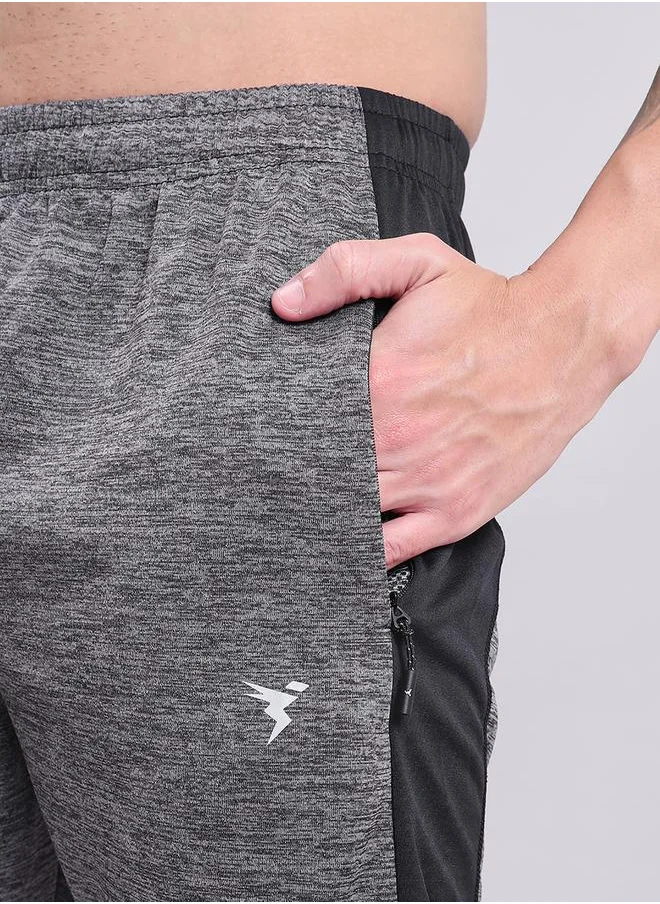 Technosport Melange Shorts with Zip Pocket by Styli