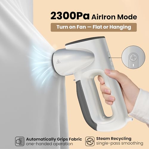 Neakasa Magic 1 Vacuum Steamer, Handheld Travel Garment Steamer for Clothes, 2300Pa Suction for Fabric Grip, Featuring Exclusive AirIron Technology (for 110-120V Use) - Image 3